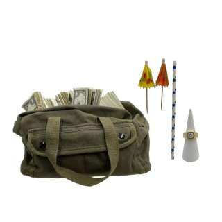 Hello Tomorrow! Eddie’s Hank Azaria Pinkie Ring, Misc Drink Supplies, Money Bag & Prop Currency Bundles | VIP Fan Auctions