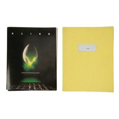 Alien (1979) | Revised Final Draft Bound Script, Promotional Paperwork and Sigourney Weaver-Signed Document | Propstore