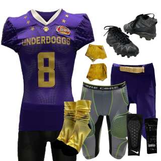 The Underdoggs Tre Jonigan Booth Screen Worn Jersey, Pants, Leggings, Sleeves, Socks, & Cleats W/Cleat Covers Ch 8 & 13 Sc 64-132 | VIP Fan Auctions