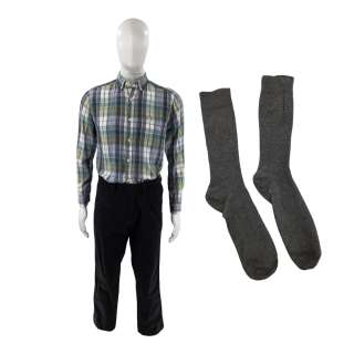 Saltburn Oliver Quick (Barry Keoghan) Screen Worn Trousers, Button-Up Shirt & Socks Ch 10 Sc 19-20,21pt1 | VIP Fan Auctions