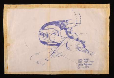 Star Wars: Episode V - The Empire Strikes Back (1980) - Boba Fett’s Ship Wing Detai printed dyeline… | Ewbank’s