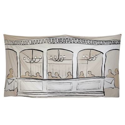 Lot 18: Eternity Joan (Elizabeth Olsen) Screen Used Restaurant Backdrop | VIP Fan Auctions