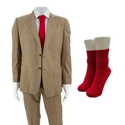 Lot 13: Eternity Ryan (John Early) Screen Worn Jacket, Button-Up Shirt, Pants, Tie & Socks Ch 1 Sc Multiple | VIP Fan Auctions