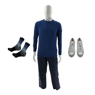 MERV Vice Principal Desmond Screen Worn Sneakers, Pants, Long Sleeve Shirt, Socks & Sweater Ch 5 Sc 46Pt3 | VIP Fan Auctions
