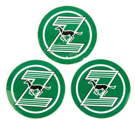 A View to A Kill (1985) (James Bond 007) Three Zorin Logo Sticker Props. Three Zorin logo stickers… | Ewbank’s