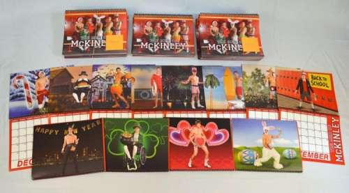 Lot 448 - Collection of (55) "The Men of McKinley" WMHS school calenders from the Episode "Naked".