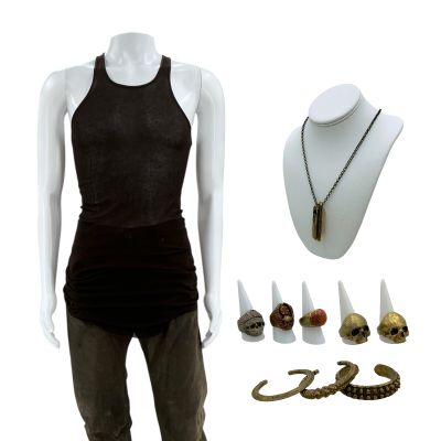 The Wrecking Crew Jonny Hale Screen Worn Stunt Double Singlet, Jeans, Necklace, (5) Rings & (3) Bracelets Ch 9 Sc Multiple | VIP Fan Auctions