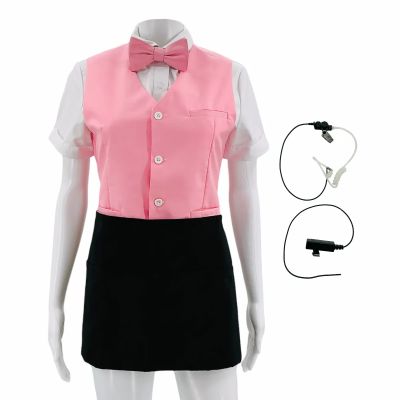 Lot 42: Poker Face Season 2 Charlie Cale (Natasha Lyonne) Screen Worn Button-Up Shirt, Bow Tie, Vest, Apron & Earpiece Ch 3 Ep 204 | VIP Fan Auctions