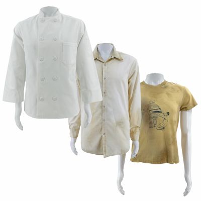 Lot 33: Tony Tony Screen Worn Chef Coat, Shirt & T-Shirt Ch Multiple Sc Multiple | VIP Fan Auctions