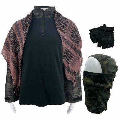 Lot 93: Onslaught Cockroach Screen Worn Stunt Shirt, Balaclava, Scarf & Gloves Ch 3/4 Sc 31-128 | VIP Fan Auctions