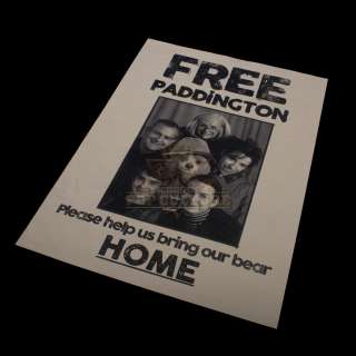 Lot 213 - Paddington 2 – Prop “Free Paddington” Poster – A391