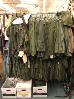 "Superhero Show" - Rack of Military clothing w/3 boxes of hats & belts- approx. 220 pcs | Direct Liquidation