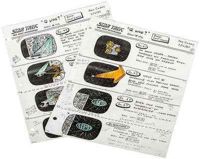 Star Trek: TNG Original "Q Who" Storybord Set | Propworx