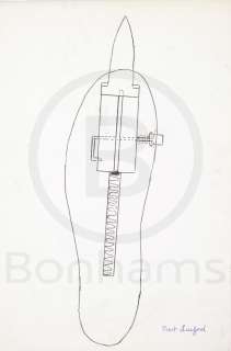 James Bond: An original drawing of Rosa Klebb’s ’poison tipped shoe-blade’ from From Russia With Love, Eon Productions/United Artists, 1963, | Bonhams