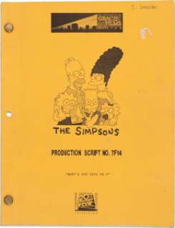 A Script from "The Simpsons." | Heritage