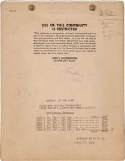 A Dialogue Cutting Continuity Script from "Singin’ in the Rain." | Heritage