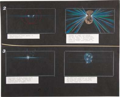 Collection of (4) Concept Sketches for the "Navigator Space Folding" Sequence in Dune Including 3-by Mentor Huebner (DeLaurentiis, 1984). (Total: 4 Items)