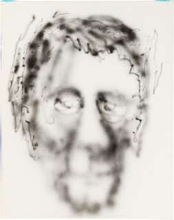 Jerry Garcia Original Airbrush Art Portrait in Black "Mans Face" Large Size 19" by 24". | Heritage