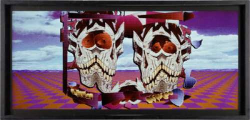 Jerry Garcia "Infrared Skulls" 42" X 20" Large Digital Art. | Heritage