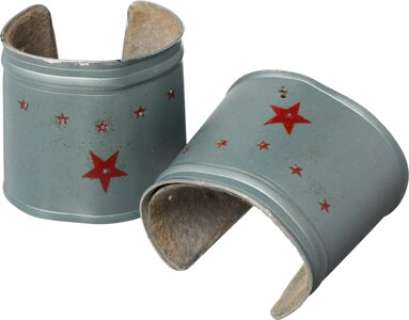 Lynda Carter "Wonder Woman" Season 1 Metal Cuffs from Wonder Woman (Warner Bros. TV, 1975-19...