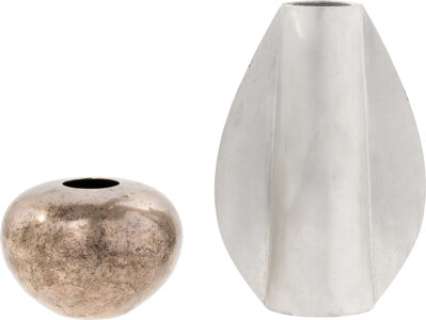 Kelsey Grammer "Dr. Frasier Crane" Penthouse Pair of Decorative Metal Vases from Frasier (NBC TV, 1993-2004)....