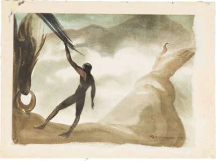 The Jungle Book (United Artists, 1942), J. McMillan "Mac" Johnson (6) Original Concept Sketches. (Total: 6 Items)