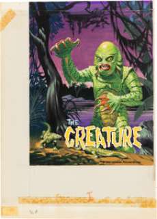 Universal Pictures Monster Wallet & Wall Plaque "The Creature" Original Illustration Artwork (Universal, 1964). | Heritage
