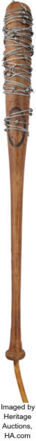 Negan (Jeffrey Dean Morgan), Bloodletting and VFX "Lucille" Baseball Bats from The Walking Dead (AMC 2010-2022, Season 7). (Total: 2 Items)