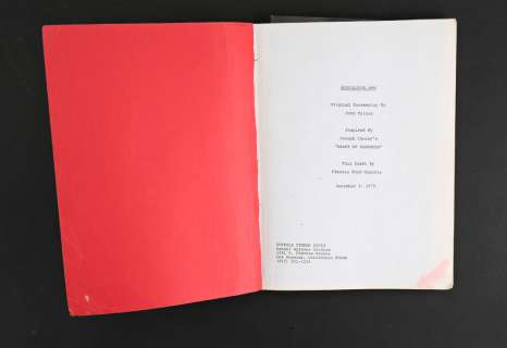 APOCALYPSE NOW (1979) - Lot 438 - Bound Script