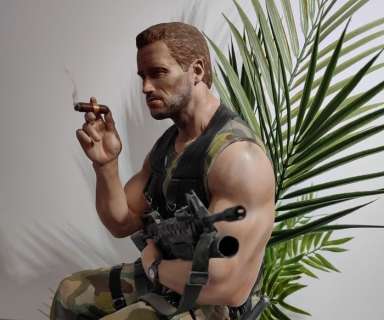 Predator (1987) - Arnold Schwarzenegger as Alan "Dutch" Schaeffer - 1:4 - Statue(s), Handpainted - See images and description | Catawiki