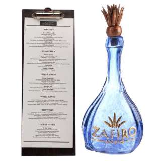 Better Call Saul - Lot 207 - Zafiro Anejo Tequila Bottle with Cap and Cobre Vista Country Club Menu