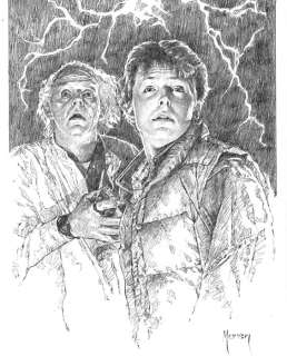 Maren - Back to the Future: Marty McFly & Doc Brown – Original Pencil Drawing – Hand Signed | Catawiki