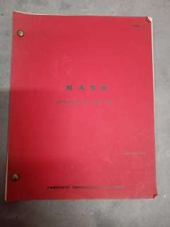 MASH script 1974 episode ’Officer of the Day’. | Catawiki