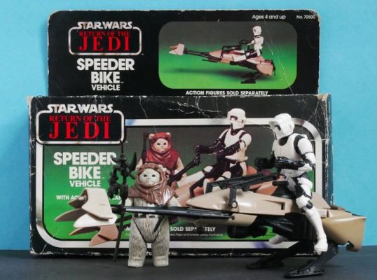 Kenner / Lucasfilm - Action figure - Return of the jedi - Vintage Speeder Bike with Scout Trooper and Ewok - 1980-1990 | Catawiki