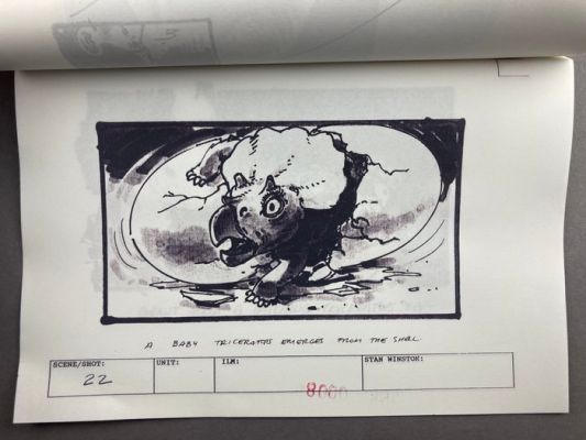 Jurassic Park - 22 Storyboards - Raptors in hatchery scene - Universal Pictures | Catawiki