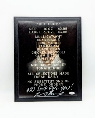 Seinfeld - Larry Thomas "The Soup Nazi" - JSA Verified Autograph | Catawiki