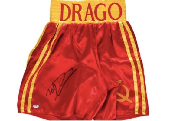 Dolph Lundgren (Ivan Drago) - Signed Boxing Trunks , with Certificate PSA | Catawiki