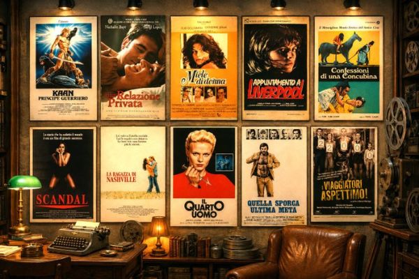 Vari - drammatico, thriller, erotico, avventura fantasy, western, commedia e cinema d’autore europeo - Lotto di 10 locandine cinematografiche originali italiane 33x70 anni ’70-’90 | Catawiki