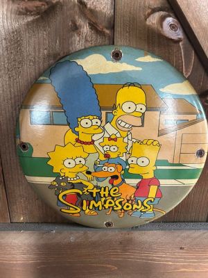 The Simpsons emaille reclamebord – familie Simpson illustratie – populaire animatieserie - Enamel sign - Enamel | Catawiki