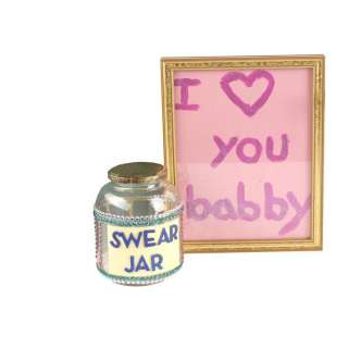 The Goldbergs | Beverly Goldberg’s (as played by Wendi McLendon-Covey) Swear Jar and Framed I Love You Babby Sign | Propstore