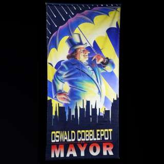 BATMAN RETURNS (1992) - Lot 37 - Large Screen-Matched Hand-Painted Oswald Cobblepot (Danny DeVito) Campaign Banner