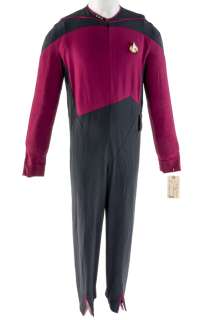 Lot 257 - JONATHAN FRAKES "WILLIAM RIKER" STARFLEET UNIFORM FROM STAR TREK: THE NEXT GENERATION (FIRST SEASON) WITH DVD
