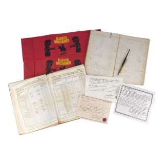 DJANGO UNCHAINED (2012) - Lot #767 : Broomhilda von Shaft‘s (Kerry Washington) Freedom Papers and Calvin Candie‘s (Leonardo DiCaprio) Pen with Various Props