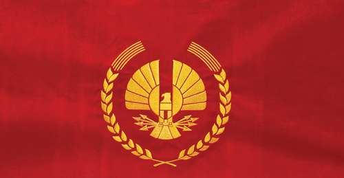 Lot 348 - "President Snow" red velvet drapery panel The Hunger Games: Mockingjay - Part 2 .