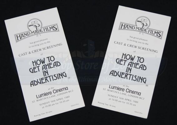 How To Get Ahead in Advertising | Cast and Crew Screening Invite | Propstore (Buy Now)