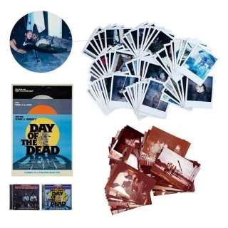 DAY OF THE DEAD (1985) - Lot #85 : Production Photos, Poster, with George Romero and Cast-autographed Soundtrack CD