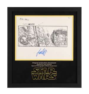 STAR WARS: A NEW HOPE - Original John Dykstra-autographed Storyboard