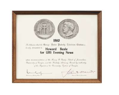 Paddy Chayefsky | Framed "Network" Prop Award | Julien’s