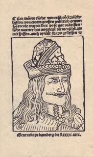 Dracula prop woodcut engraved page | Piece of the Past