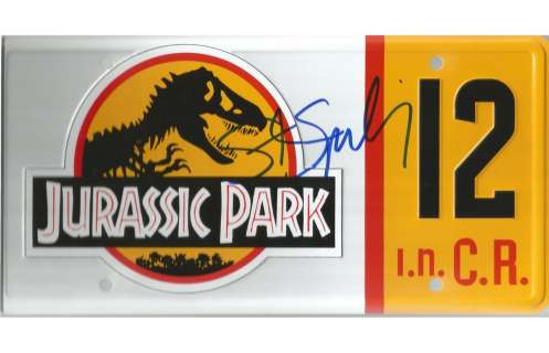 Jurassic Park – Signed License Plate | Piece of the Past